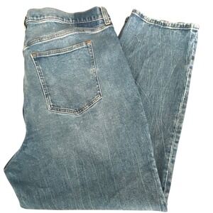 Abercrombie & Fitch Ankle Straight Ultra High‎ Rise Jeans Medium Wash 35 20R